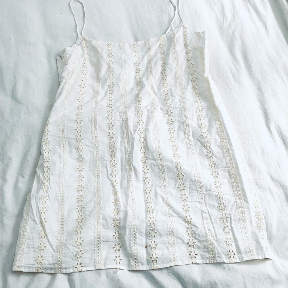 Essentials Cream Embroidered Dress - Picture 4 of 8